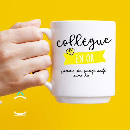 Mug – Collègue en or, jamais de pause café sans toi! – Méli Mélô