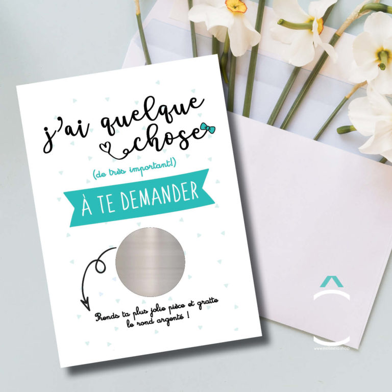 Carte à gratter Veuxtu être mon témoin? Méli Mélô Carte à gratter Veuxtu être mon témoin? Méli Mélô