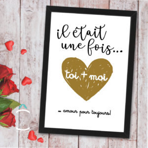 Cadre – Il était une fois… Toi + moi = amour toujours!