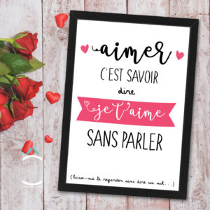 Cadre – Aimer c’est savoir dire “je t’aime” sans parler