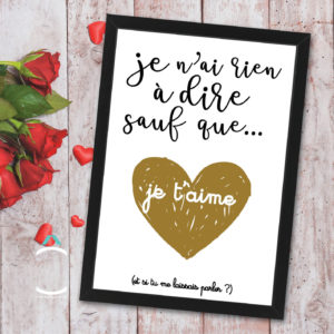 Cadre – Je n’ai rien à dire sauf que je t’aime