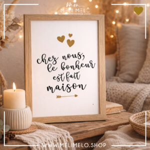 Cadre – Chez nous, le bonheur est fait maison