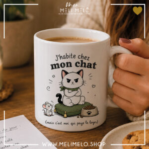 Mug – J&rsquo;habite chez mon chat