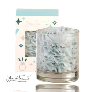 Bougie-bijou – Linge frais – Boucles d’oreilles