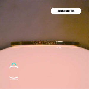 Bracelet message – Je t’aime- Couleur: or