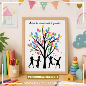 Arbre à empreintes – Merci de m&rsquo;avoir aidé à grandir
