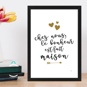 Cadre – Chez nous, le bonheur est fait maison