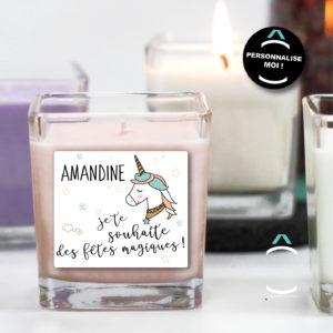 Bougie personnalisable pour les fêtes