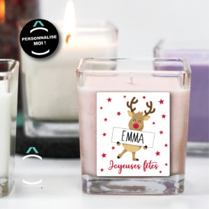 Bougie personnalisable pour les fêtes