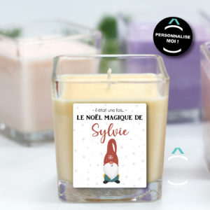 Bougie personnalisable pour les fêtes