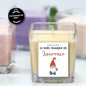 Bougie personnalisable pour les fêtes
