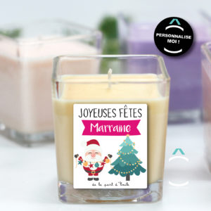 Bougie personnalisable pour les fêtes