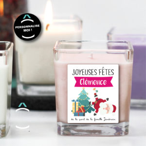 Bougie personnalisable pour les fêtes