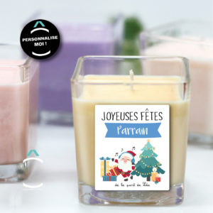 Bougie personnalisable pour les fêtes