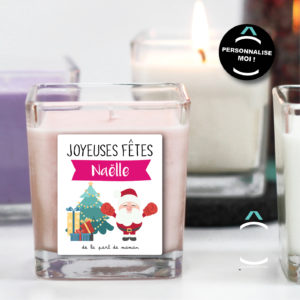 Bougie personnalisable pour les fêtes