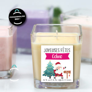 Bougie personnalisable pour les fêtes