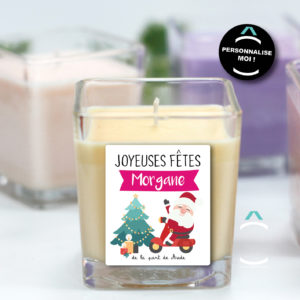 Bougie personnalisable pour les fêtes