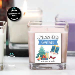 Bougie personnalisable pour les fêtes