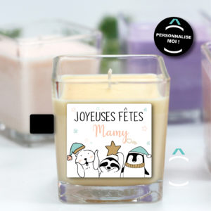 Bougie personnalisable pour les fêtes