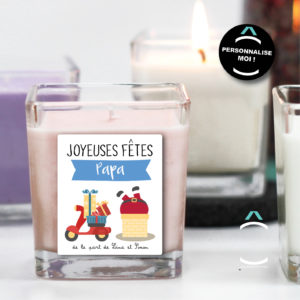 Bougie personnalisable pour les fêtes