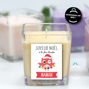Bougie personnalisable pour les fêtes