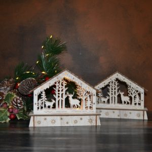 Noël – Décor lumineux en bois