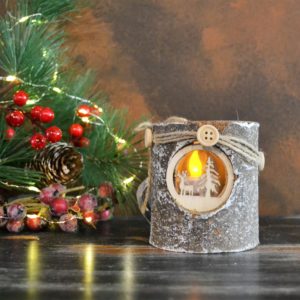 Noël – Bougeoir de Noël (Scène d’hiver)