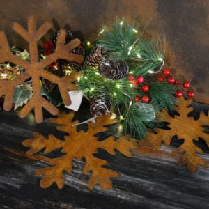 Noël – Neige en acier corten
