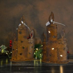 Noël – Bougie en acier corten
