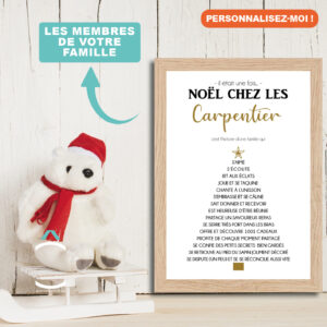 Cadre personnalisable – Il était une fois Noël chez…