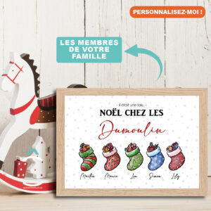 Cadre personnalisable – Chaussettes de Noël