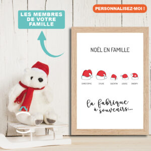 Cadre personnalisable – Noël en famille: la fabrique à souvenirs