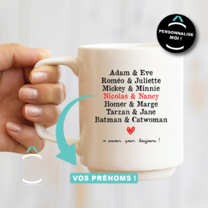 Mug personnalisable – Duos célèbres