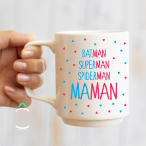 Mug – Batman, Superman, Spiderman, Maman
