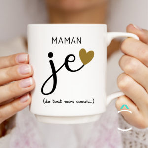 Mug – Maman, je t’aime de tout mon coeur