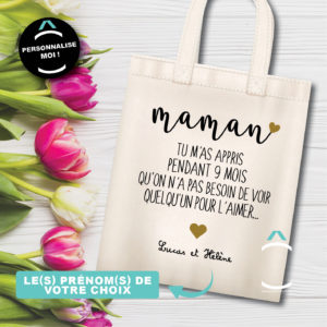 Tote-bag personnalisé – Maman, tu m’as appris