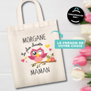 Tote-bag personnalisé – La plus chouette maman