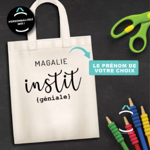 Tote-bag personnalisé – Instit génial(e)