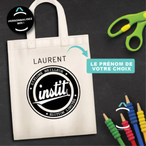 Tote-bag personnalisé – Diplômé(e) meilleur(e) instit