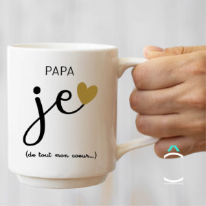 Mug – Papa je t’aime de tout mon coeur