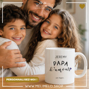 Mug personnalisable – Papa d&rsquo;amour