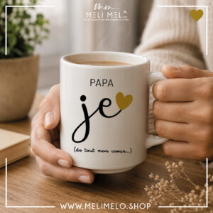 Mug – Papa je t&rsquo;aime de tout mon coeur