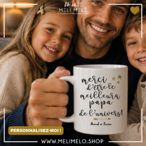 Mug personnalisable – Merci d&rsquo;être le meilleur papa de l&rsquo;univers