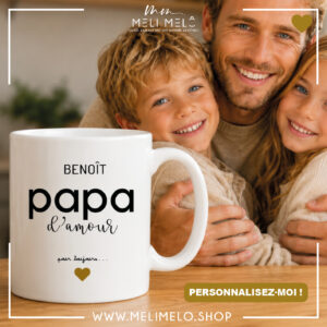 Mug personnalisable – Papa d&rsquo;amour