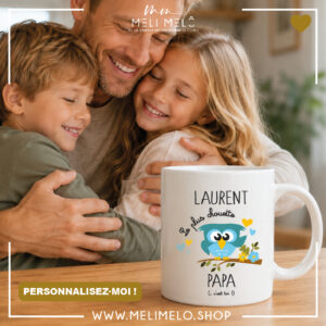 Mug personnalisable – Le plus chouette papa