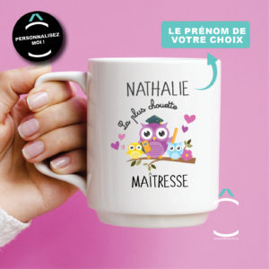 Mug personnalisable – Le/la plus chouette maître(sse)