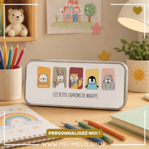 Plumier en métal – Les petits crayons
