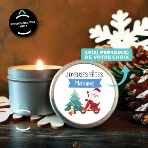 Bougie personnalisable – Père Noël