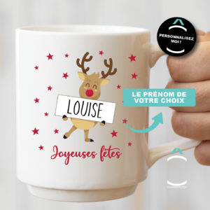 Mug personnalisable – Renne de Noël