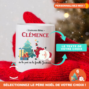 Mug personnalisable de Noël – Père Noël